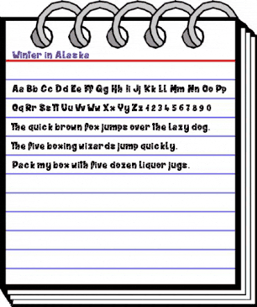 Winter in Alaska Regular animated font preview