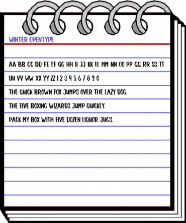 Winter Regular animated font preview