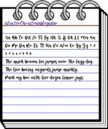 Winter Christmas Regular animated font preview