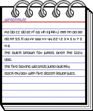 Wintermute Regular animated font preview