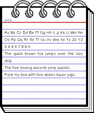 Wire Regular animated font preview
