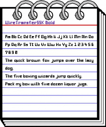 WireTransferSSK Bold animated font preview