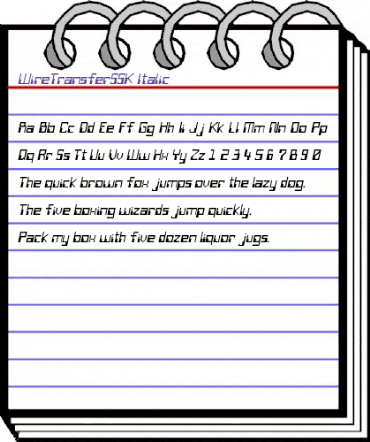 WireTransferSSK Italic animated font preview WireTransferSSK Italic animated font preview