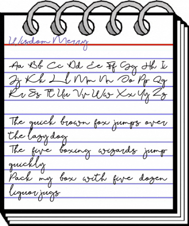 Wisdom Merry Regular animated font preview