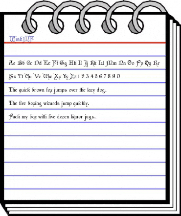 WishMF Regular animated font preview