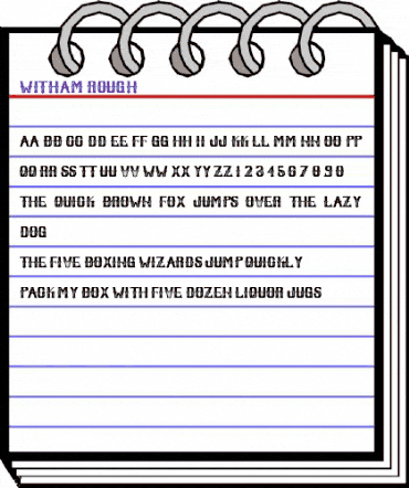 Witham Rough Regular animated font preview
