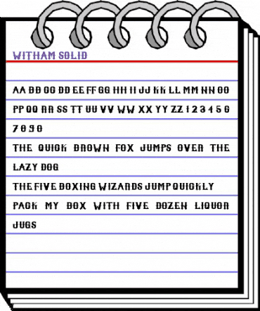 Witham Solid Regular animated font preview