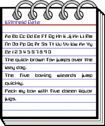 Withheld Data Regular animated font preview