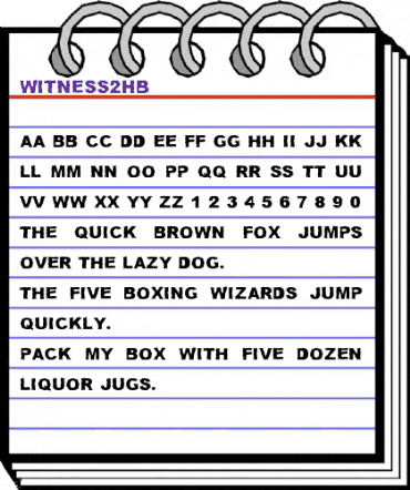 Witness2HB Regular animated font preview Witness2HB Regular animated font preview