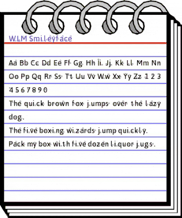 WLM Smileyface Regular animated font preview
