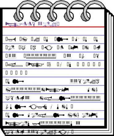 wmmusic1 Regular animated font preview