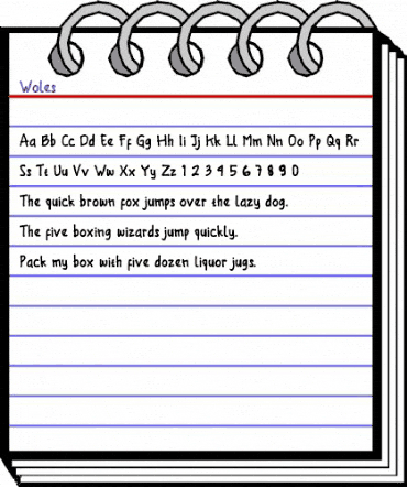 Woles Regular animated font preview
