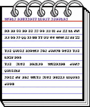 Wolf Abstract Light Regular animated font preview