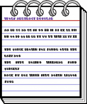 Wolf Abstract Regular animated font preview