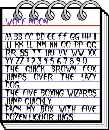 Wolf Moon Regular animated font preview