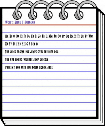 Wolf's Bane II Academy Regular animated font preview