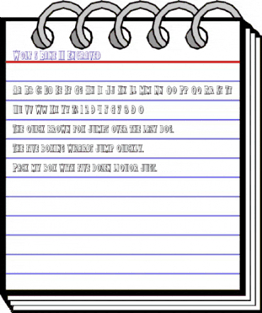 Wolf's Bane II Engraved Regular animated font preview