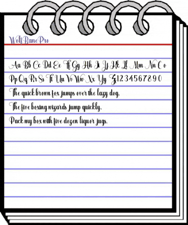 WolfBanePro Regular animated font preview