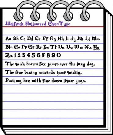 Wolfpack Halloweed Regular animated font preview