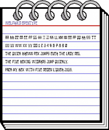 Wolfraid Regular animated font preview Wolfraid Regular animated font preview