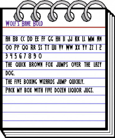 Wolf's Bane Bold Bold animated font preview Wolf's Bane Bold Bold animated font preview