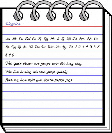Wolfstar Regular animated font preview