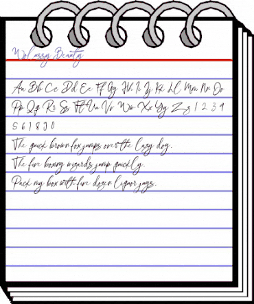 Wolussy Beauty Regular animated font preview