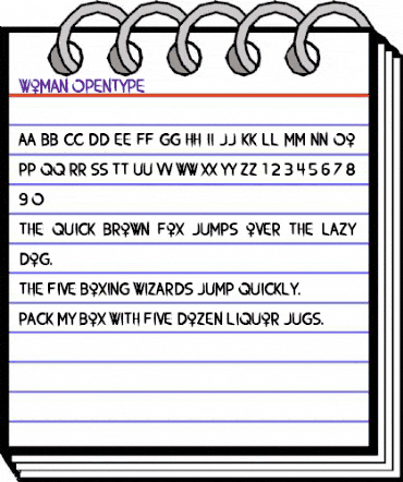 Woman Regular animated font preview