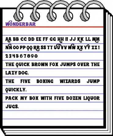 Wonderbar Regular animated font preview