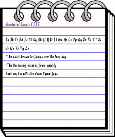 Wonderful Jungle FREE Regular animated font preview