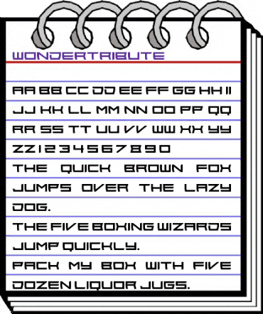 Wondertribute Regular animated font preview