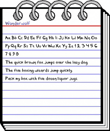 Wonderwolf Regular animated font preview