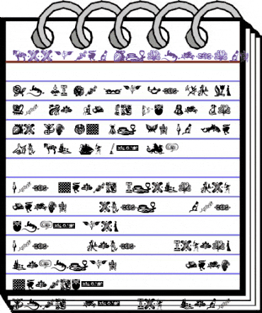 Woodcut Ornaments Regular animated font preview