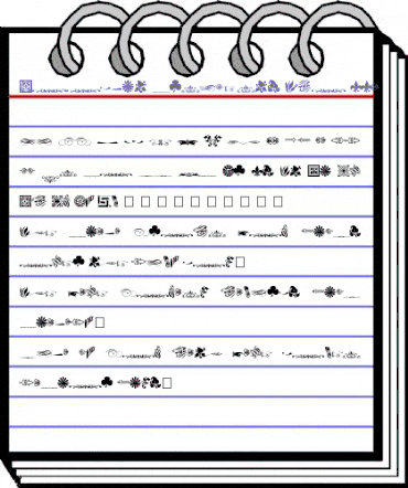 Woodcut Ornaments Two SSi Regular animated font preview