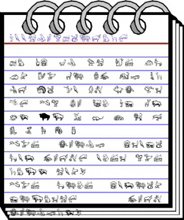 WoodcutAnimals Regular animated font preview