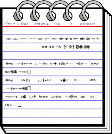 WoodcutOrnamentsOneSSK Regular animated font preview