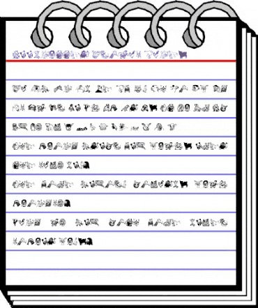 Woodcutter Animal Faces Regular animated font preview