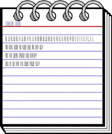 Woodcutter barcode Regular animated font preview