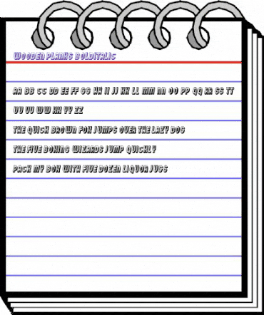 Wooden Planks BoldItalic animated font preview