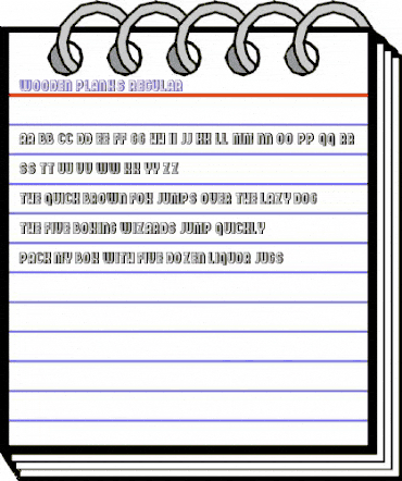 Wooden Planks Regular animated font preview