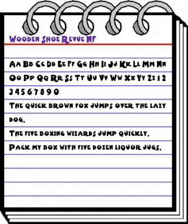 Wooden Shoe Revue NF Regular animated font preview