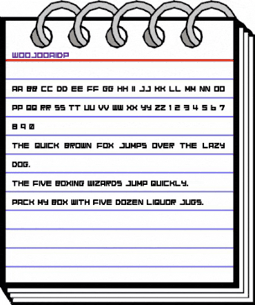 WOOJOOAIDP Medium animated font preview
