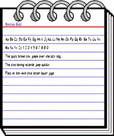 Worflat Bold animated font preview