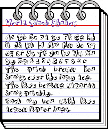 World Black Shadow Regular animated font preview