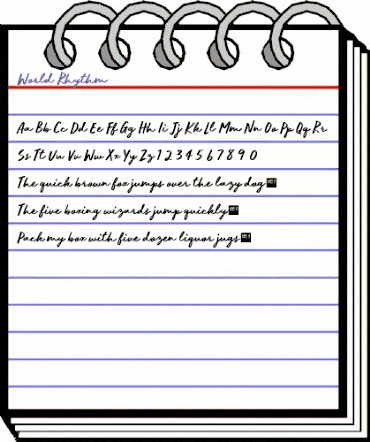 World Rhythm - Demo Regular animated font preview