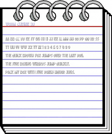 Worm Cuisine 3D Regular animated font preview Worm Cuisine 3D Regular animated font preview