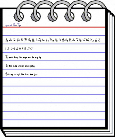 worn path Regular animated font preview