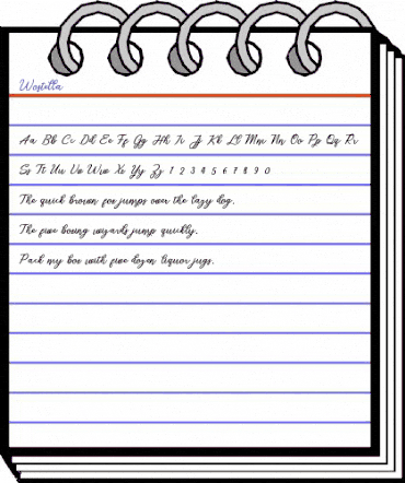 Wostella Regular animated font preview