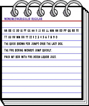 wow emezing reguler Regular animated font preview