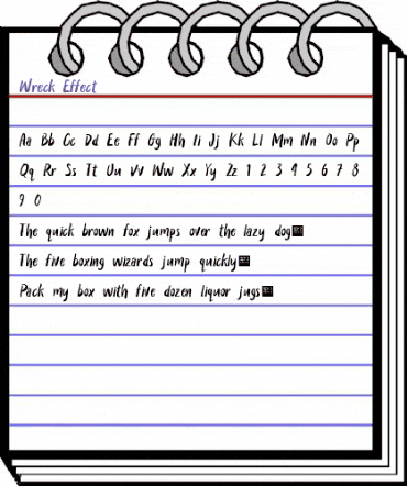 Wreck Effect - Demo Regular animated font preview